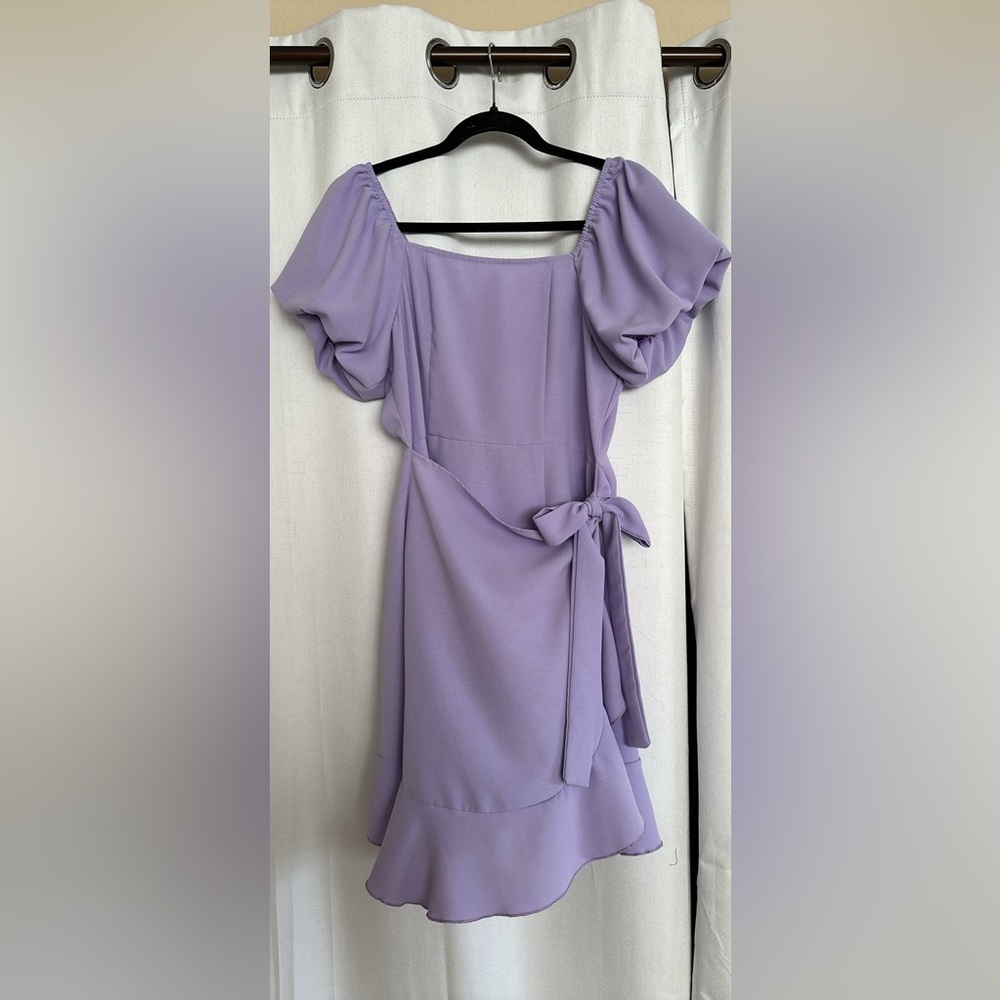 Purple mini wrap dress size S